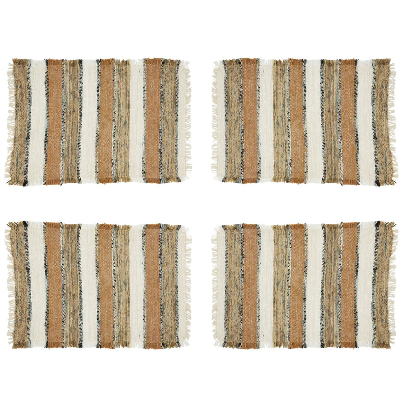 Natural Striped Placemat Set of 4 - Home Works