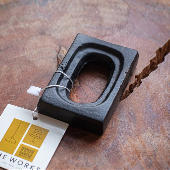 Blk Rectangle Napkin Ring - Home Works