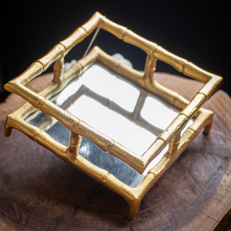 Gold Bamboo Napkin Tray - Home Works