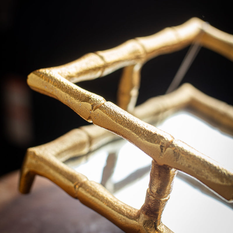 Gold Bamboo Napkin Tray - Home Works