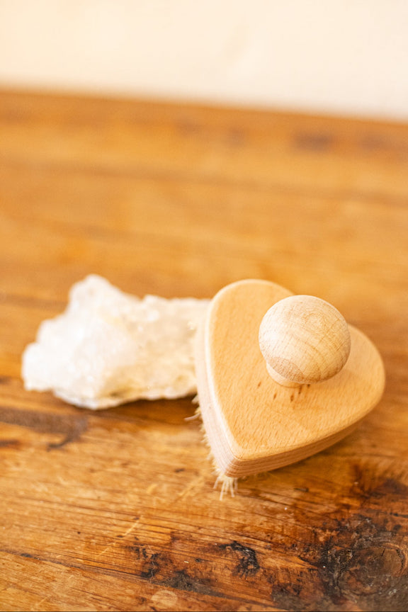 Beech & Sisal Heart Brush - Home Works