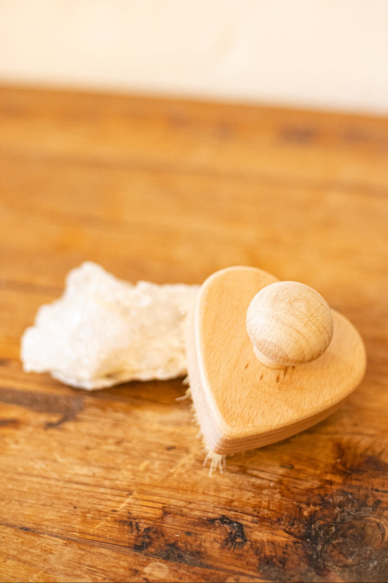 Beech & Sisal Heart Brush - Home Works
