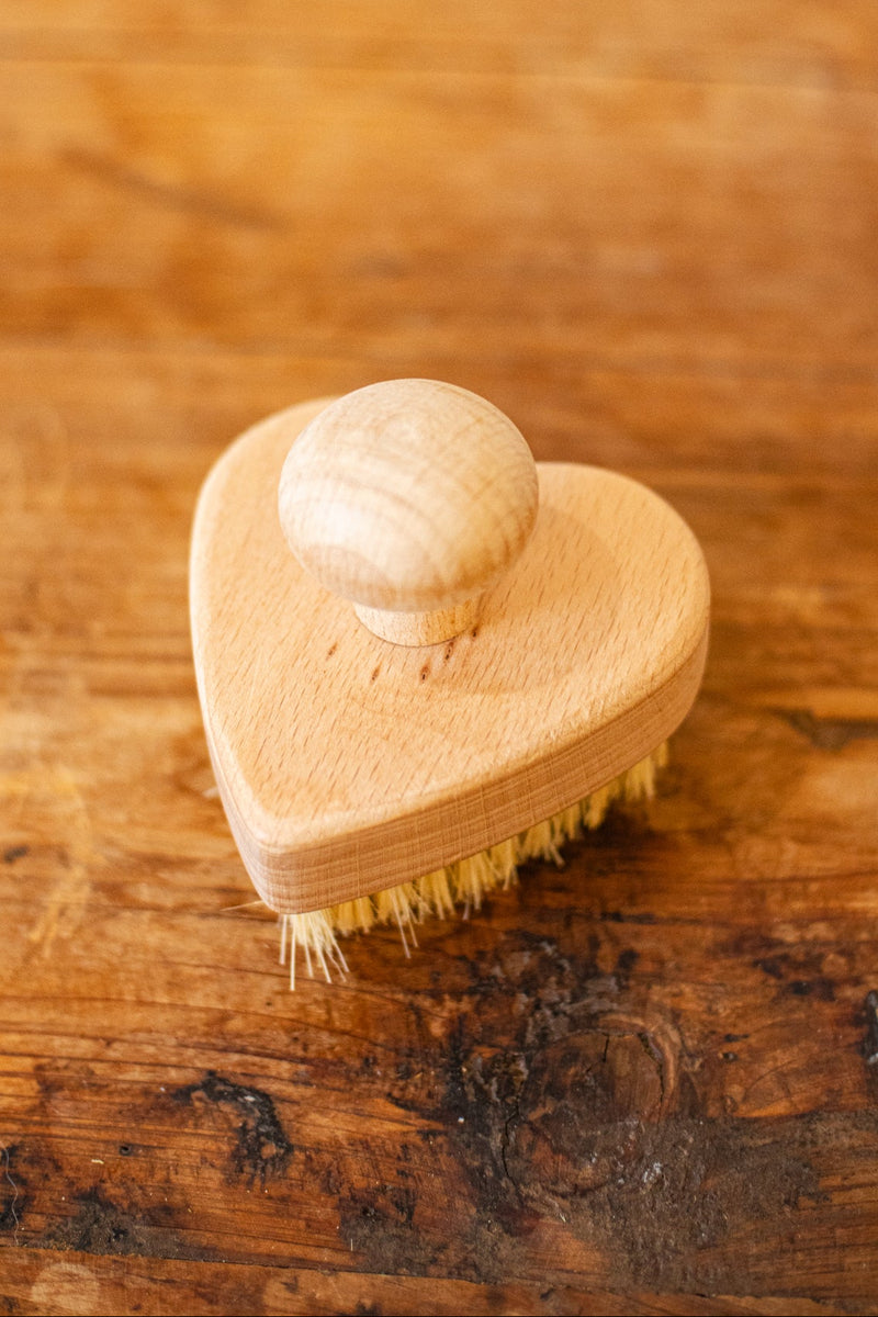Beech & Sisal Heart Brush - Home Works