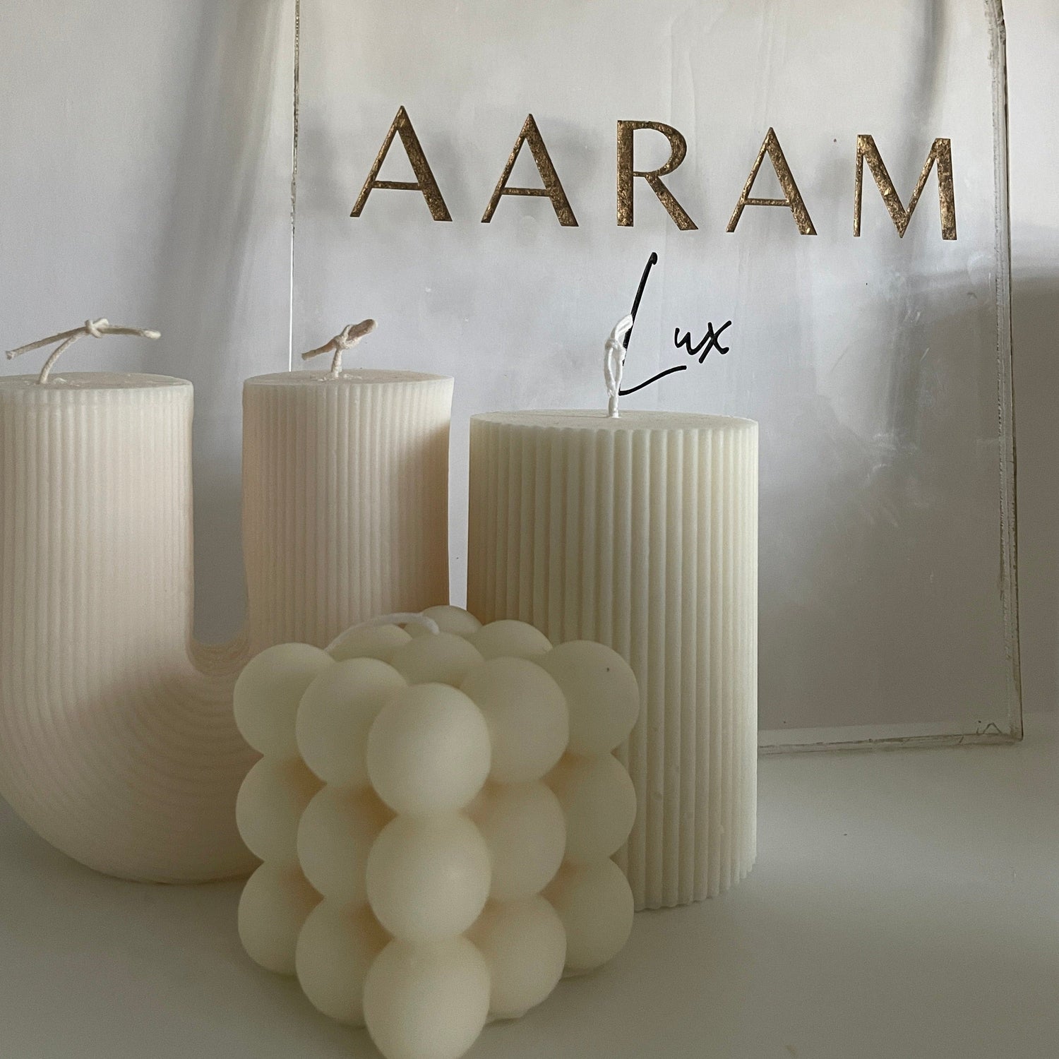 'U' Ribbed Soy Candle - Home Works