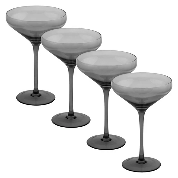 Gray Martini Coupe Pair - Home Works