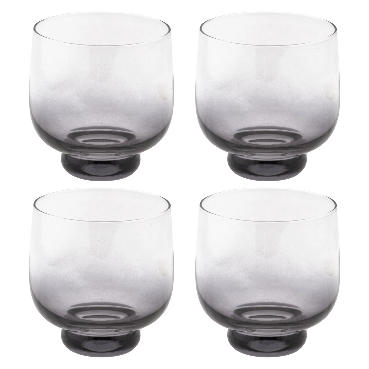 Gray Double Old Fashioned Glasses Set of 4 - Home Works