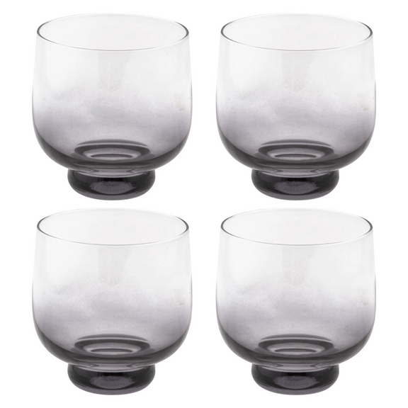 Gray Double Old Fashioned Glasses Set of 4 - Home Works