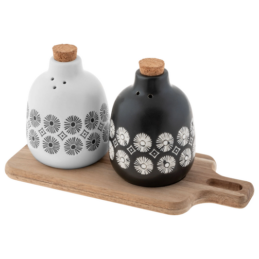 Salt & Pepper with Wood Tray - Home Works