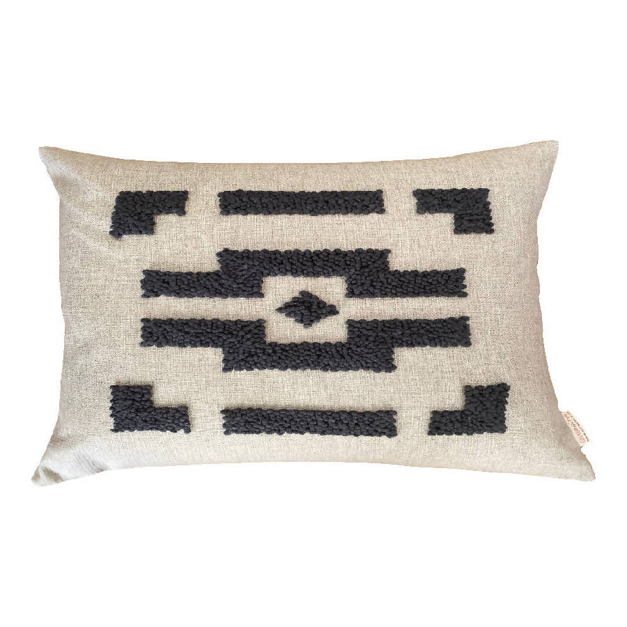Punch Needle Ndebele Pillow - Home Works