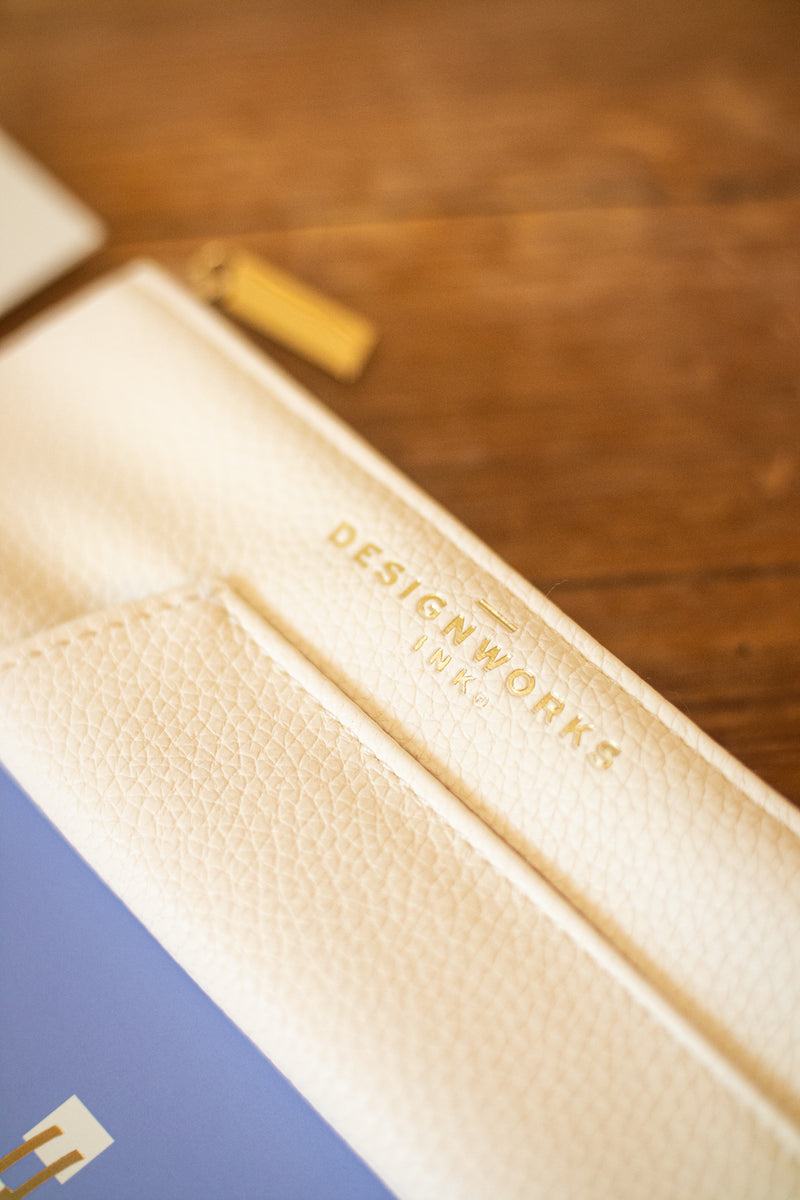 Vegan Leathr Pouch Crm/Taup - Home Works
