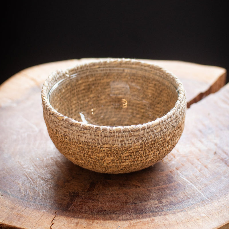 Grey Woven Seagrass Bowl - Home Works