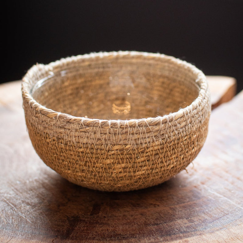 Grey Woven Seagrass Bowl - Home Works