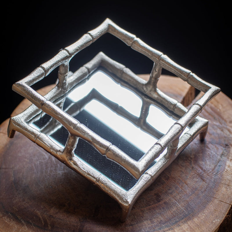 Silver Bamboo Napkin Tray - Home Works