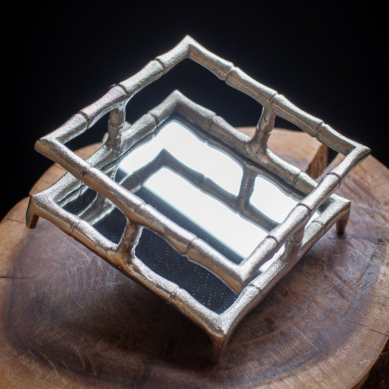 Silver Bamboo Napkin Tray - Home Works