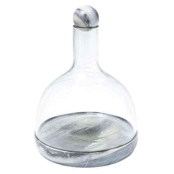 Grey Marble and Glass Wine Carafe - Home Works