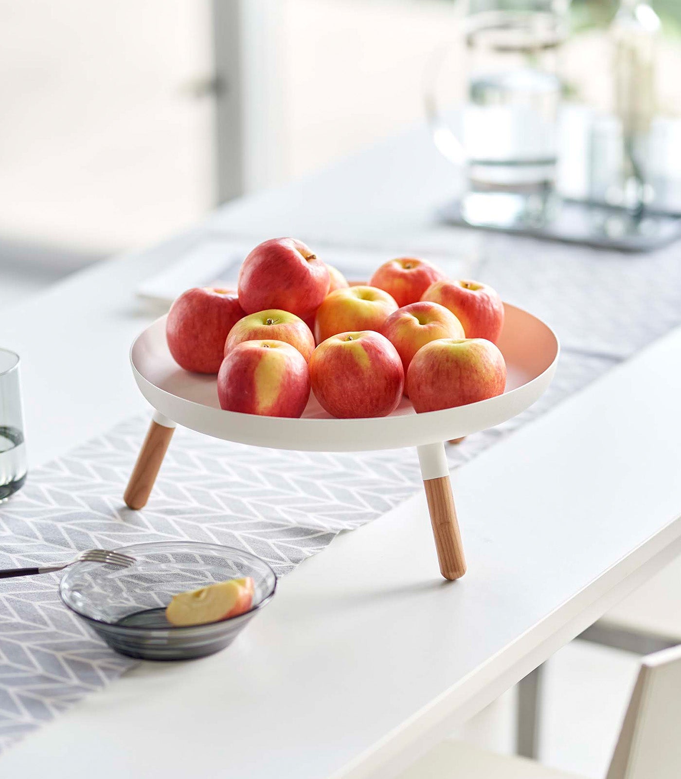 Countertop Pedestal Tray - Steel + Wood - Home Works