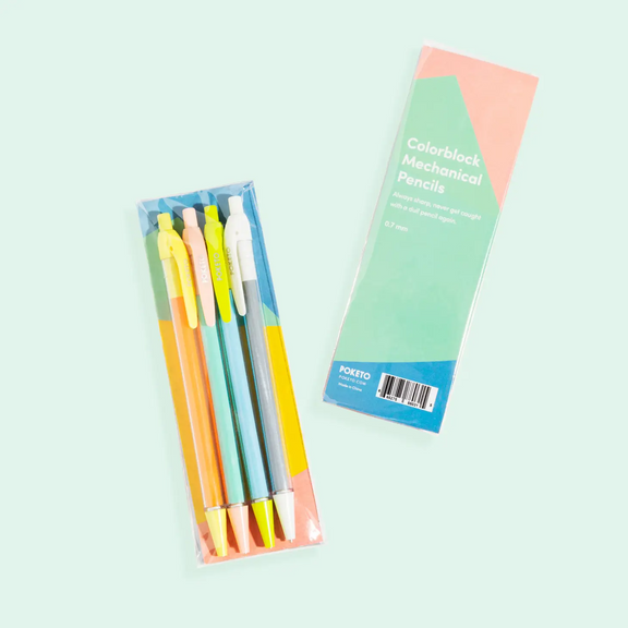 Colorblock Mechanical Pencil Set of 4 - Home Works