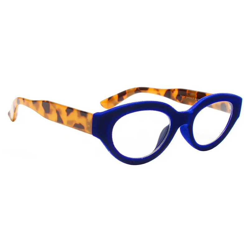 Blue Light Reading Glasses in Cobalt Blue - Home Works