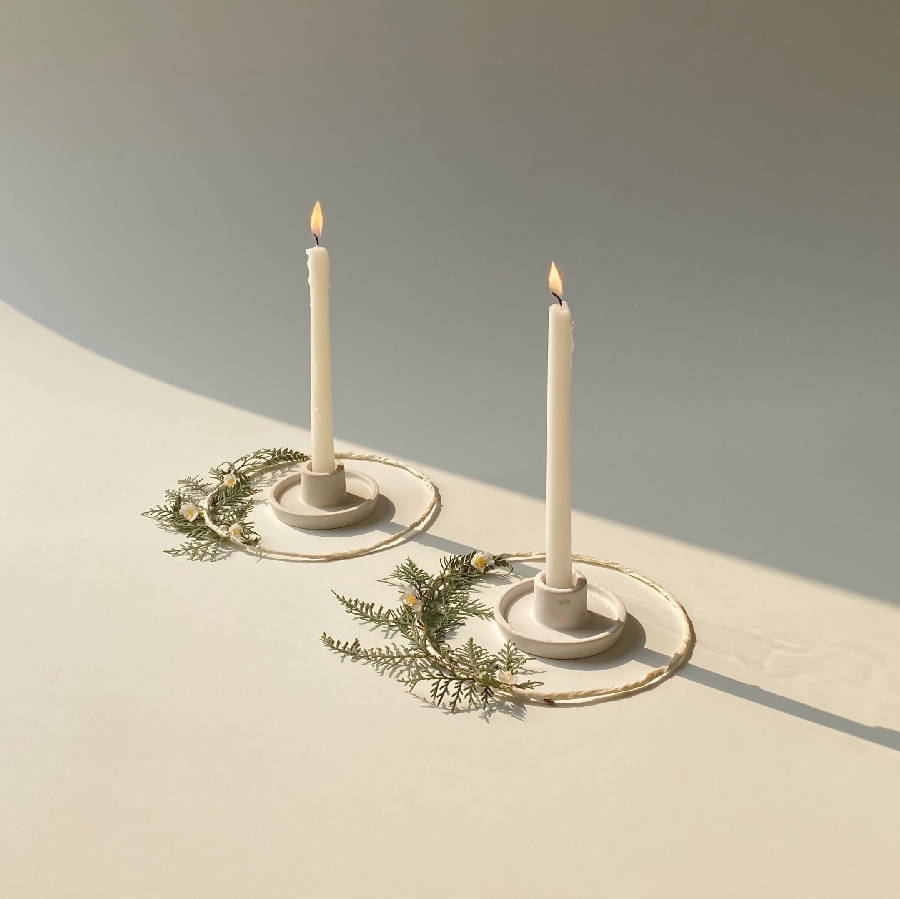 Whirl Ceramic Candle Holder - Home Works