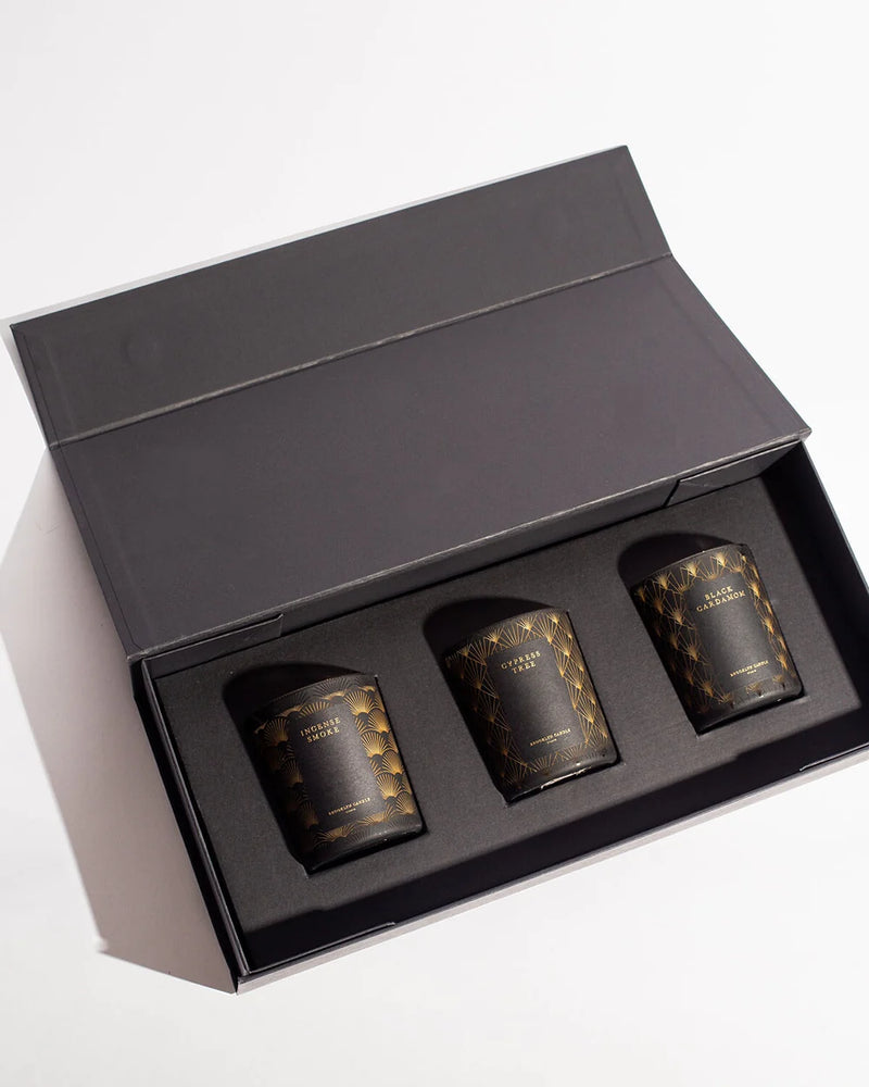 Black Tie Holiday Candle Trio - Home Works