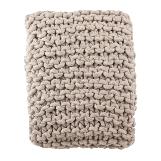 Large Chunky Knit Throw - Home Works