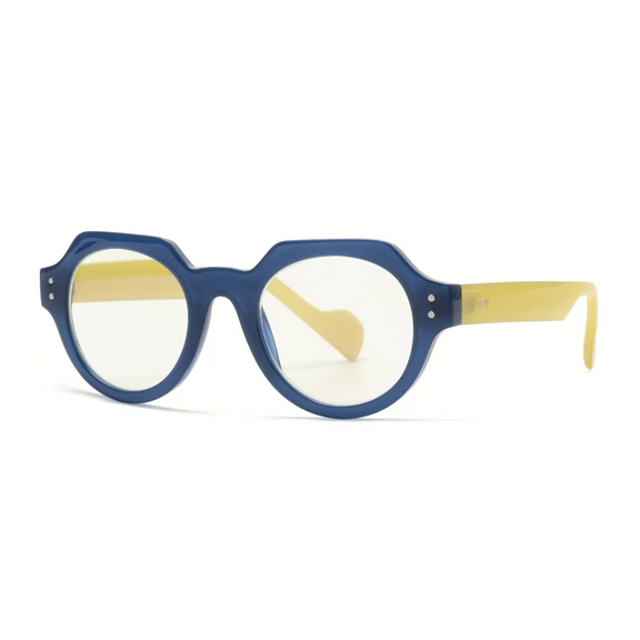 Blue Light Reading Glasses in Blue & Yellow - Home Works