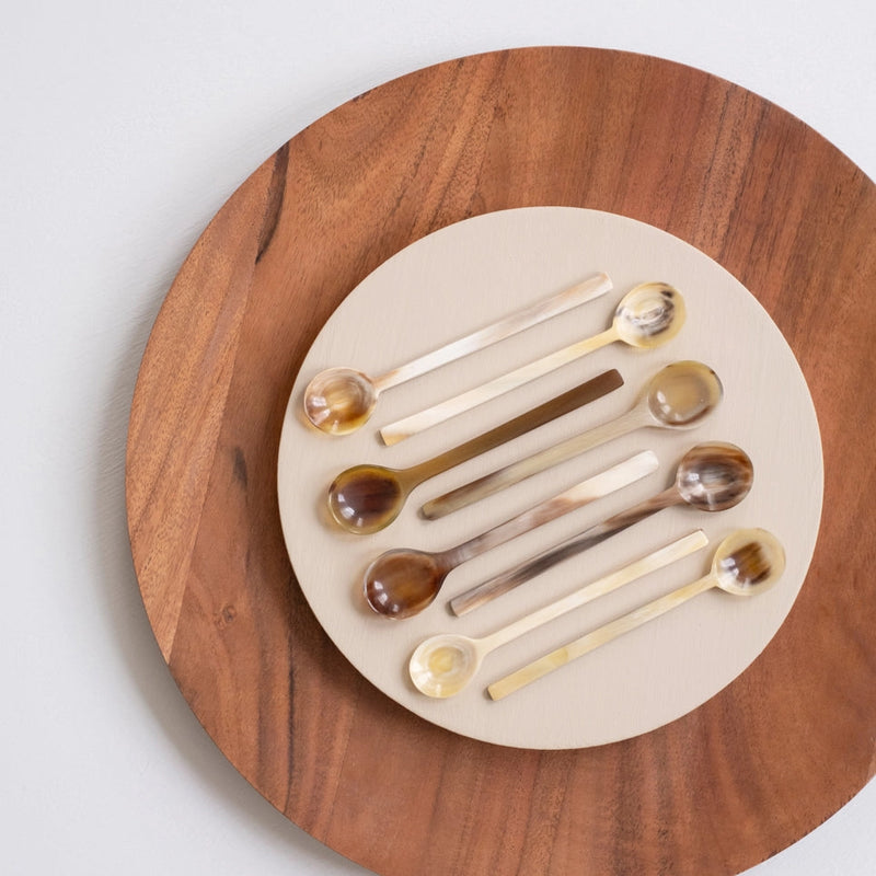 Horn Condiment Spoon Pair - Home Works