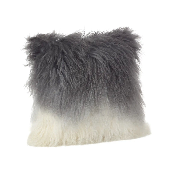 Ombre Lamb Fur Pillow - Home Works