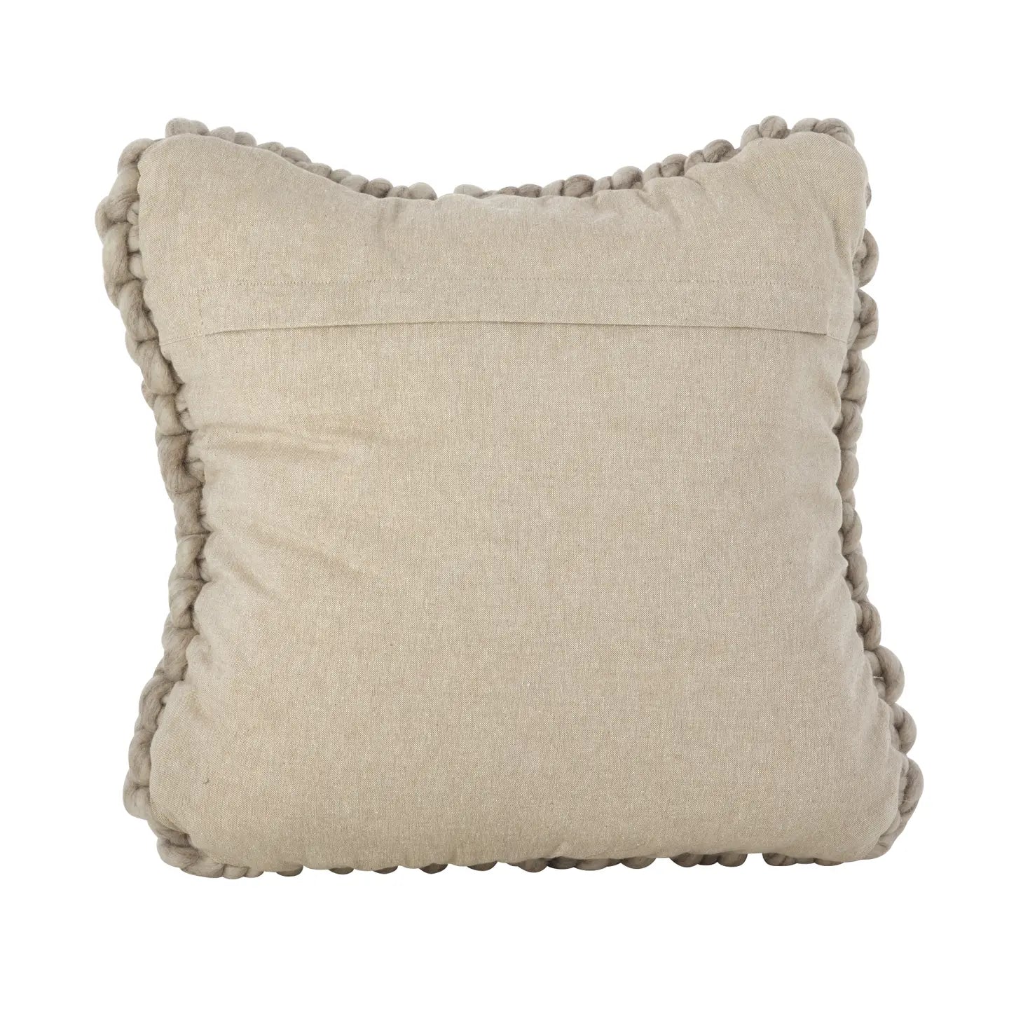 Chunky Cable Knit Wool Pillow Fog - Home Works