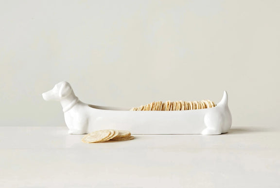 Ceramic Dachshund Cracker Dish - Home Works