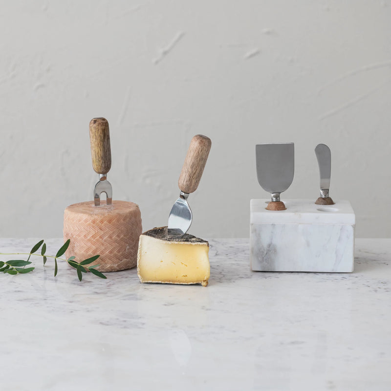 Cheese Servers with Marble Stand - Home Works