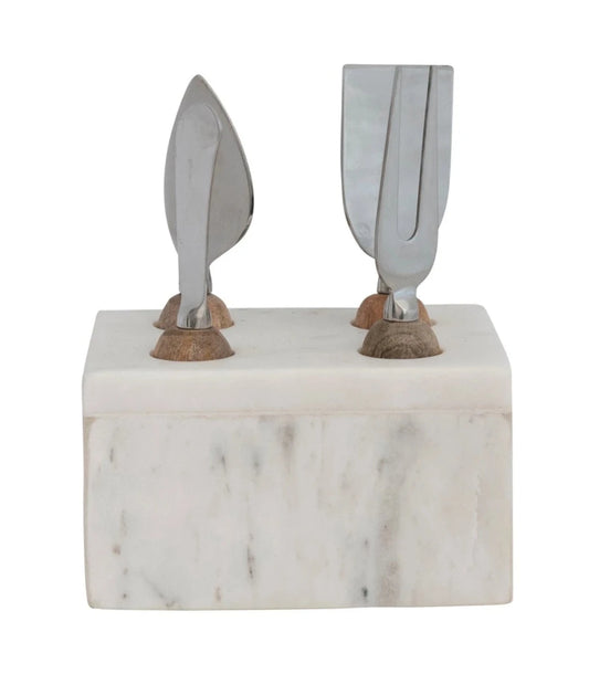 Cheese Servers with Marble Stand - Home Works