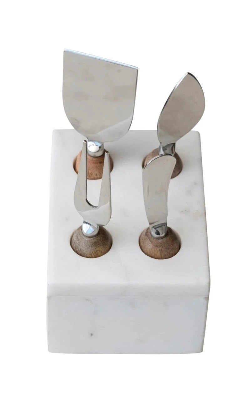 Cheese Servers with Marble Stand - Home Works