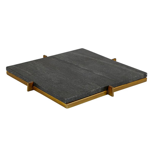 Marble Tray w/ Metal - Home Works