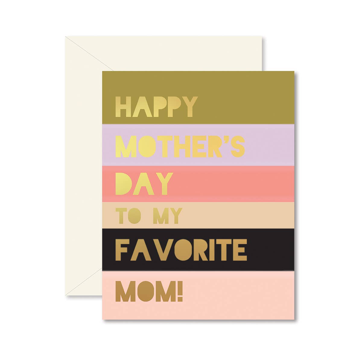 Colorblock Fav Mom Card - Home Works