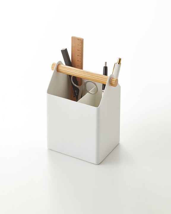 Pen + Desk Organizer - Two Sizes - Steel + Wood - Home Works