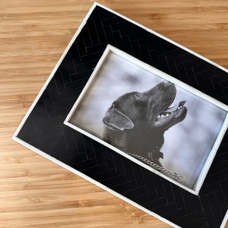 Bone Inlay Frame in Black and White - Home Works