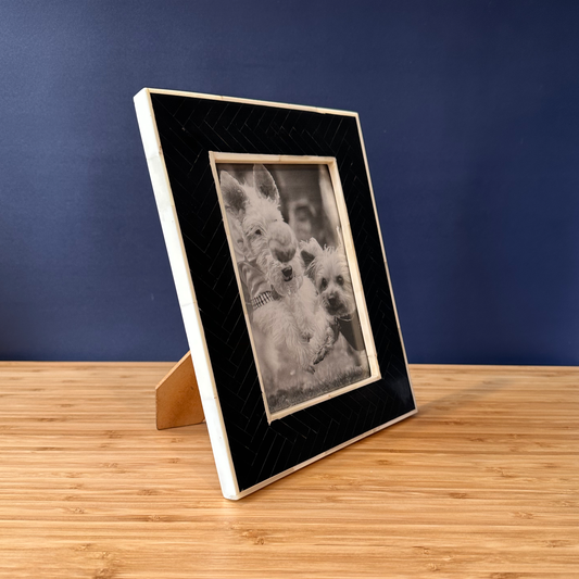 Bone Inlay Frame in Black and White - Home Works