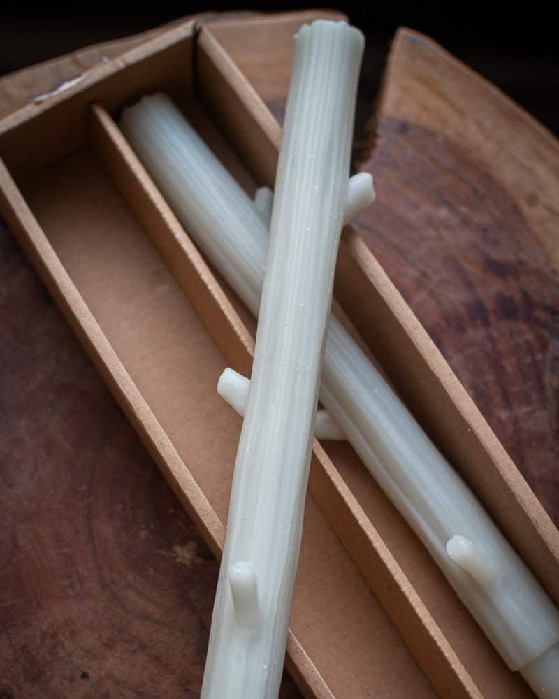 Grey Twig Taper Candles - Home Works