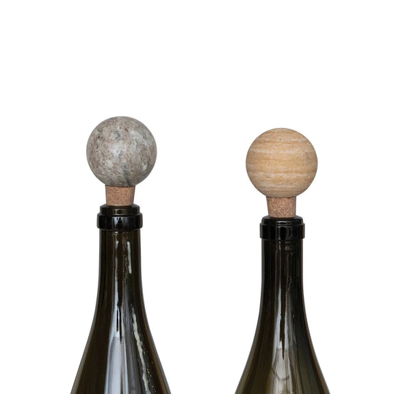 Marble & Cork Bottle Stopper - Home Works