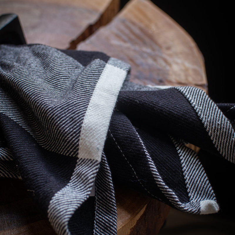 Black Plaid Napkin - Home Works