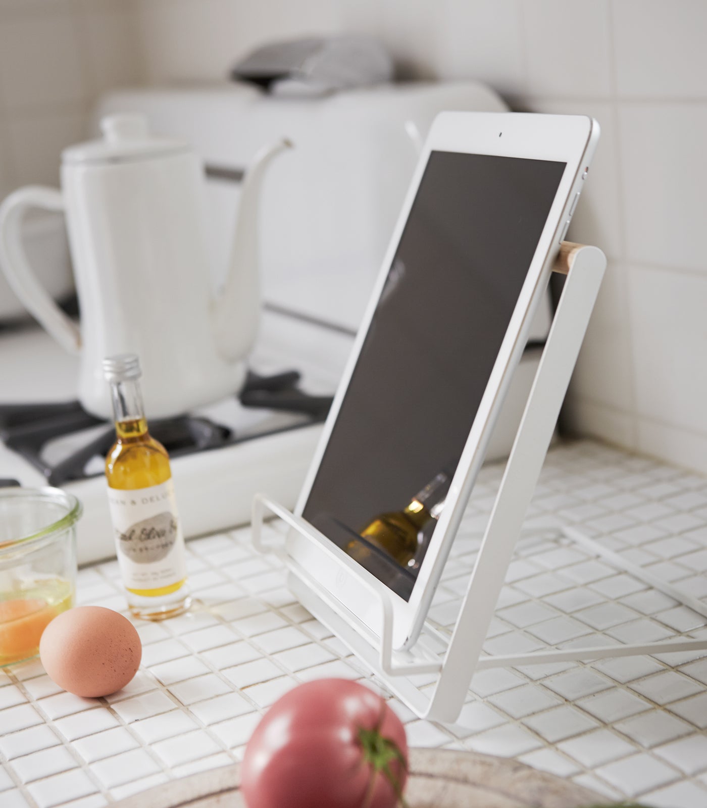 Tablet and Cookbook Stand - Steel + Wood - Home Works